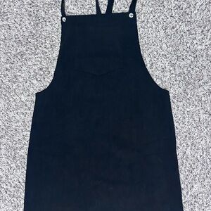 Black Corduroy Pinafore Dress